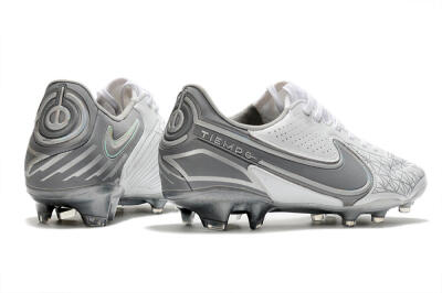 Nike Tiempo Legend 9 Elite FG Low-Tops Football Boots - White/Grey/Silver
