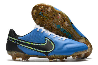Nike Tiempo Legend 9 Elite FG Low-Tops Football Boots - Blue/Yellow/Black