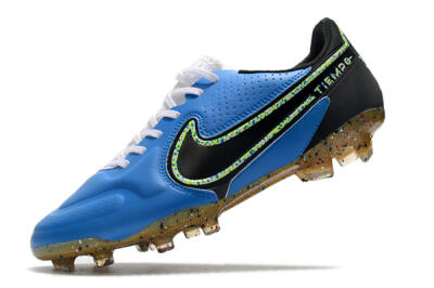 Nike Tiempo Legend 9 Elite FG Low-Tops Football Boots - Blue/Yellow/Black