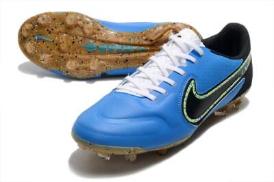 Nike Tiempo Legend 9 Elite FG Low-Tops Football Boots - Blue/Yellow/Black