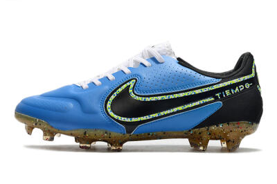 Nike Tiempo Legend 9 Elite FG Low-Tops Football Boots - Blue/Yellow/Black