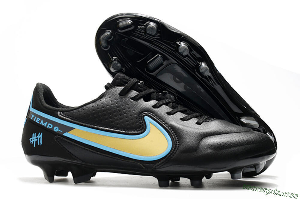 Nike Tiempo Legend 9 Elite FG Low-Tops Football Boots - White/Jade/Beige 1