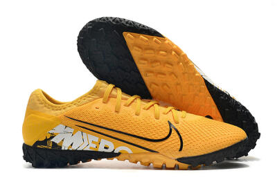 Nike Mercurial Vapor 13 Pro TF Low-Tops Football Shoes - Yellow/Black/White