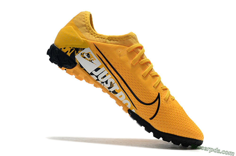 Nike Mercurial Vapor 13 Pro TF Low-Tops Football Shoes - Yellow/Black/White 6