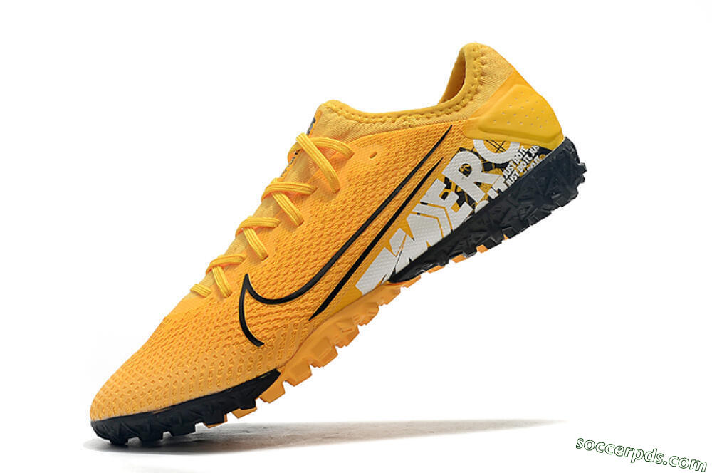 Nike Mercurial Vapor 13 Pro TF Low-Tops Football Shoes - Yellow/Black/White 7