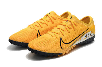 Nike Mercurial Vapor 13 Pro TF Low-Tops Football Shoes - Yellow/Black/White