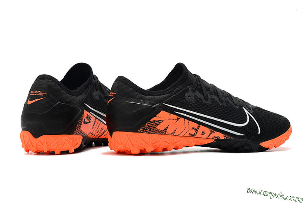 Nike Mercurial Vapor 13 Pro TF Low-Tops Football Shoes - Black/White/Red 9