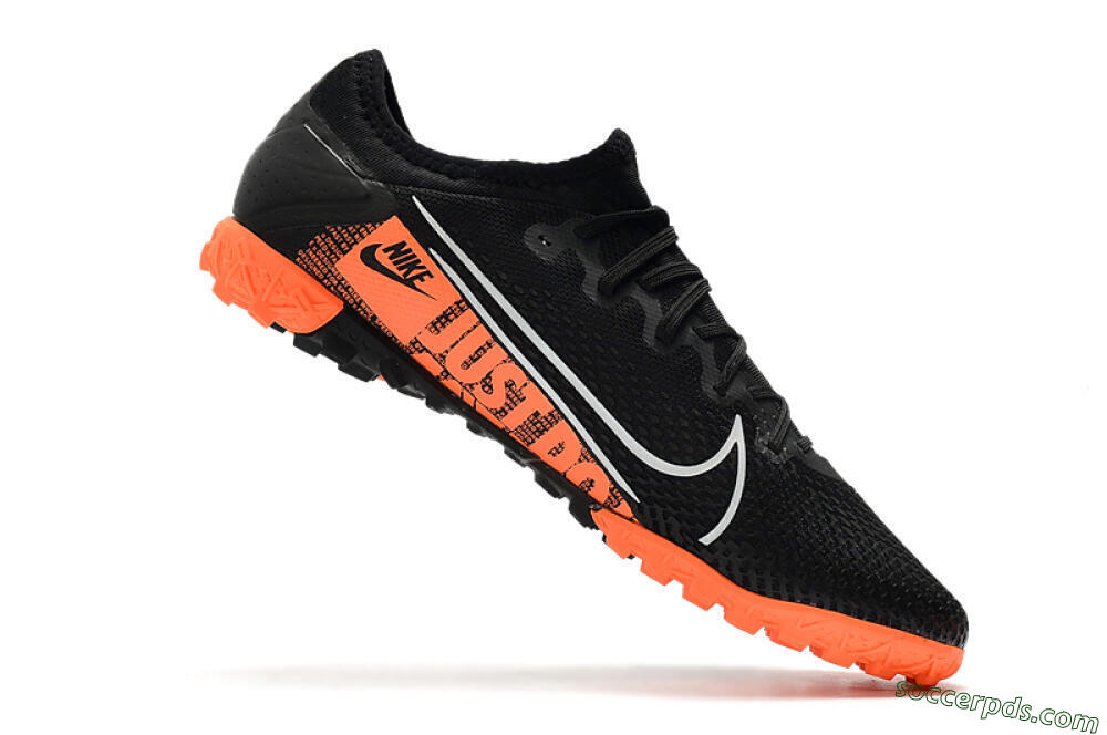 Nike Mercurial Vapor 13 Pro TF Low-Tops Football Shoes - Black/White/Red 7