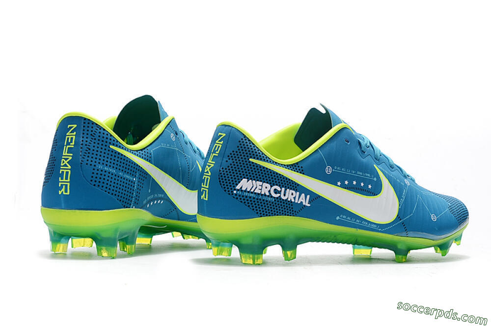 Nike Mercurial Vapor 11 FG Low-Tops Football Boots - Blue/Yellow/White 8