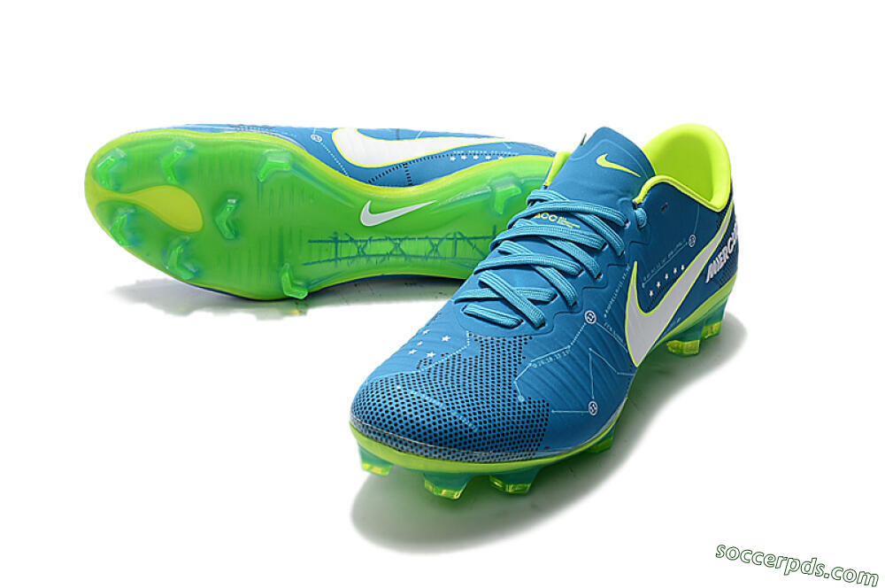 Nike Mercurial Vapor 11 FG Low-Tops Football Boots - Blue/Yellow/White 3