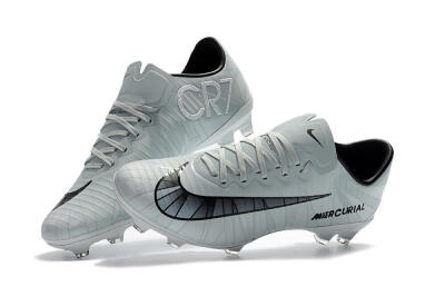 Nike Mercurial Vapor 11 FG Low-Tops Football Boots - White/Black/Blue