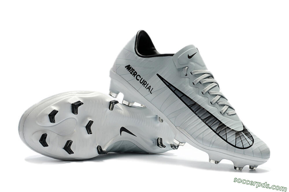 Nike Mercurial Vapor 11 FG Low-Tops Football Boots - White/Black/Blue 4