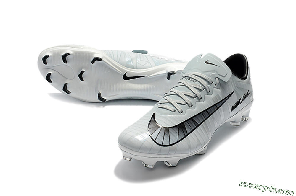 Nike Mercurial Vapor 11 FG Low-Tops Football Boots - White/Black/Blue 3