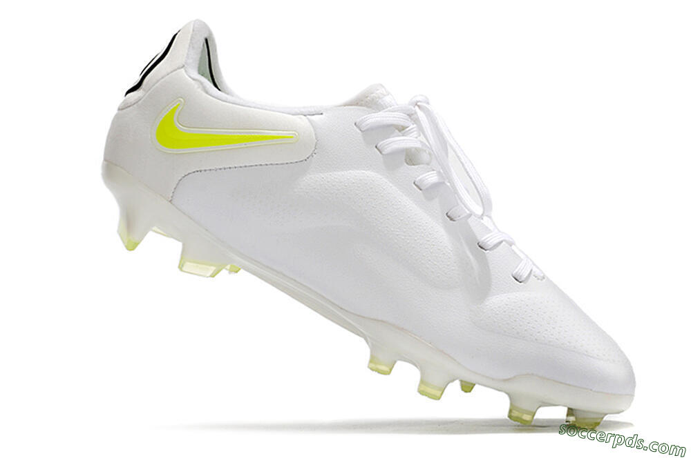 Nike Tiempo Legend 9 Elite FG Low-Tops Football Boots - White/Black 4