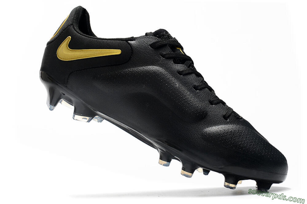Nike Tiempo Legend 9 Elite FG Low-Tops Football Boots - Black/Yellow 4