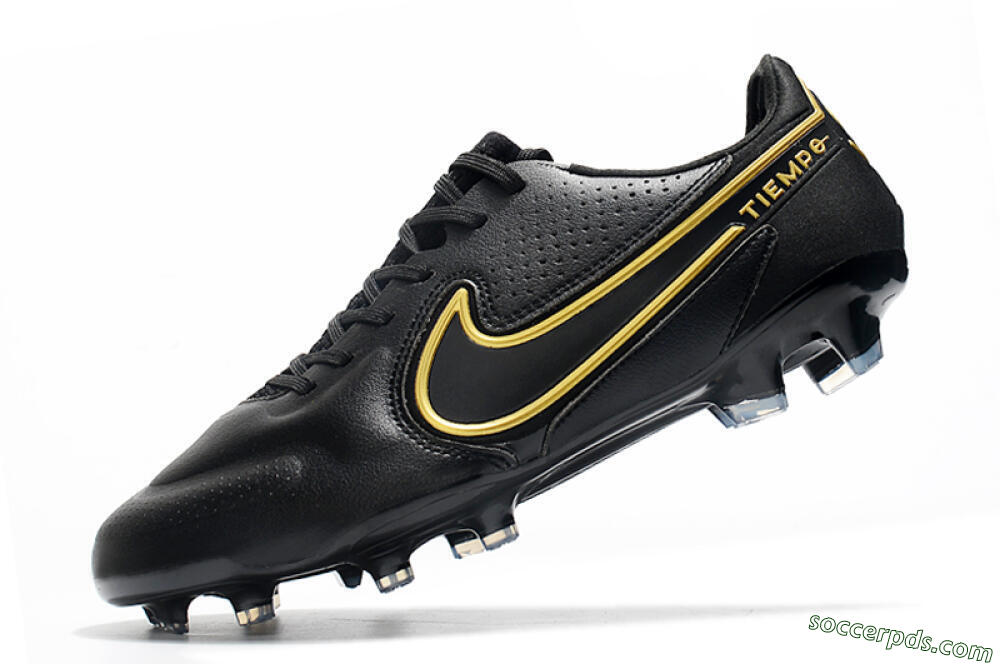 Nike Tiempo Legend 9 Elite FG Low-Tops Football Boots - Black/Yellow 5