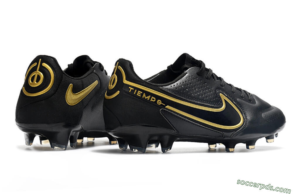 Nike Tiempo Legend 9 Elite FG Low-Tops Football Boots - Black/Yellow 6