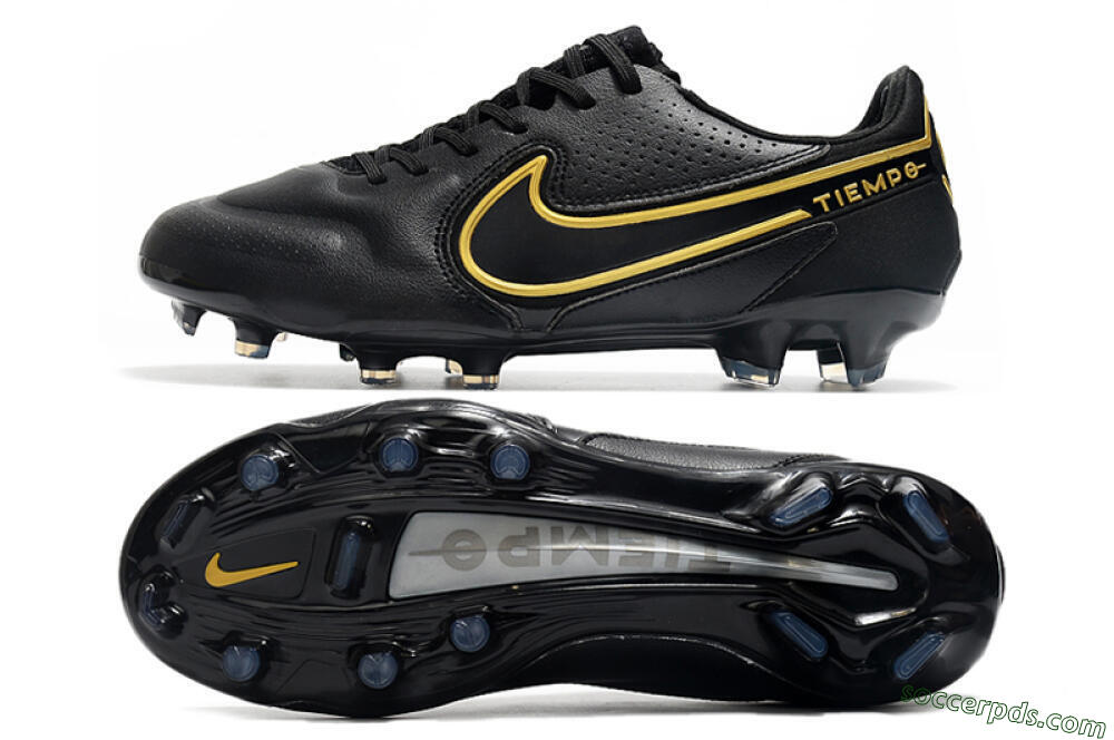 Nike Tiempo Legend 9 Elite FG Low-Tops Football Boots - Black/Yellow 0