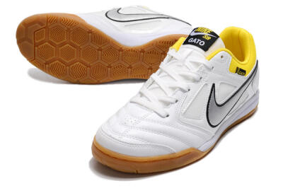 Supreme x Nike SB Gato IC Low-Tops Football Shoes - White/Silver/Yellow