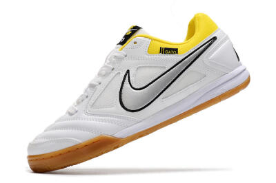 Supreme x Nike SB Gato IC Low-Tops Football Shoes - White/Silver/Yellow
