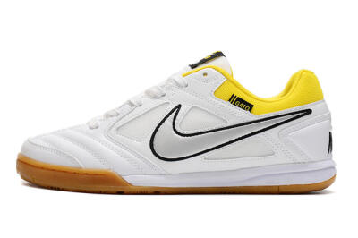 Supreme x Nike SB Gato IC Low-Tops Football Shoes - White/Silver/Yellow
