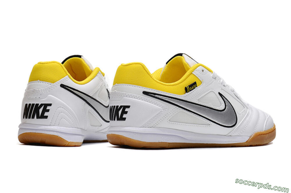 Supreme x Nike SB Gato IC Low-Tops Football Shoes - White/Silver/Yellow 6