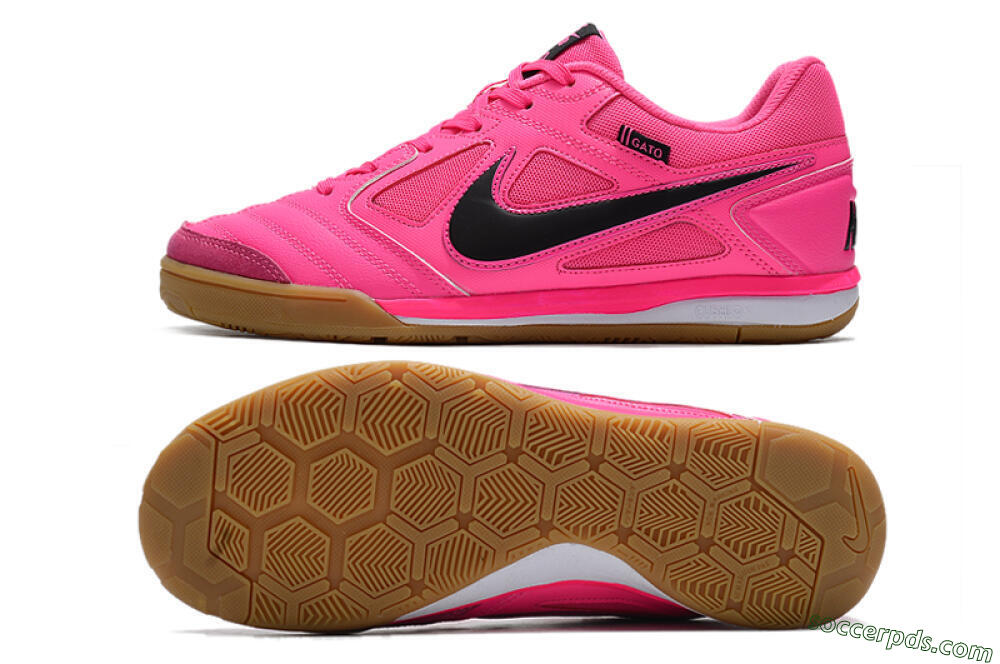 Supreme x Nike SB Gato IC Low-Tops Football Shoes - Pink/Black/White 0
