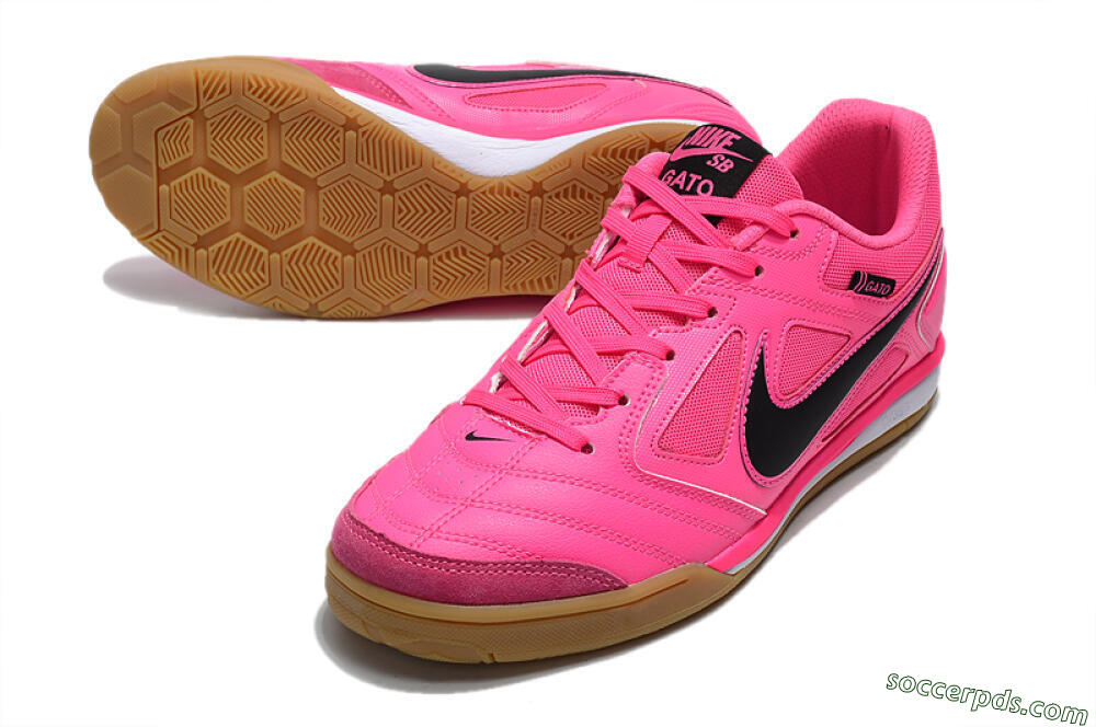 Supreme x Nike SB Gato IC Low-Tops Football Shoes - Pink/Black/White 3