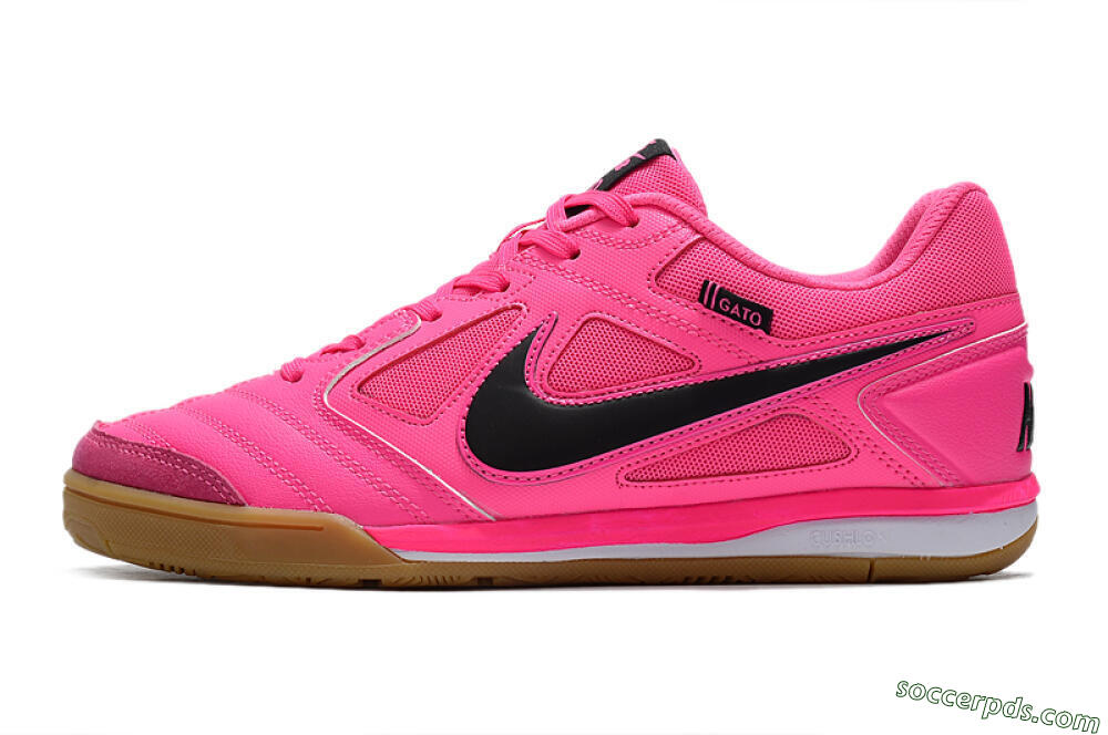 Supreme x Nike SB Gato IC Low-Tops Football Shoes - Pink/Black/White 2