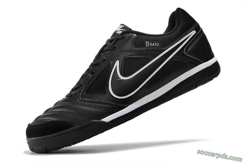 Supreme x Nike SB Gato IC Low-Tops Football Shoes - Black/White 5