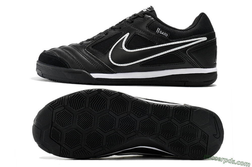 Supreme x Nike SB Gato IC Low-Tops Football Shoes - Black/White 0