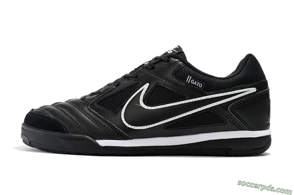 Supreme x Nike SB Gato IC Low-Tops Football Shoes - Black/White 2