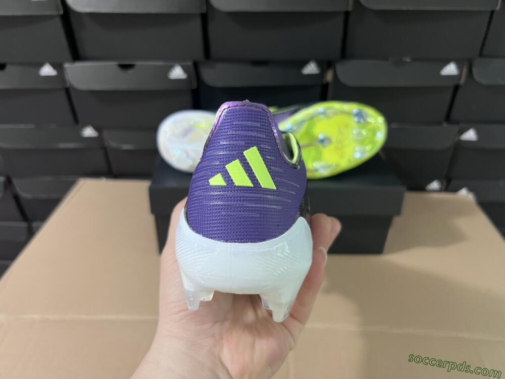 Adidas F50 Adizero FG Low-Tops Football Boots - Purple/Yellow/White