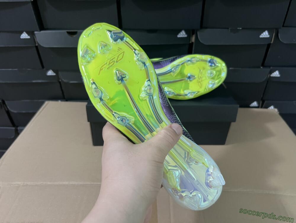 Adidas F50 Adizero FG Low-Tops Football Boots - Purple/Yellow/White