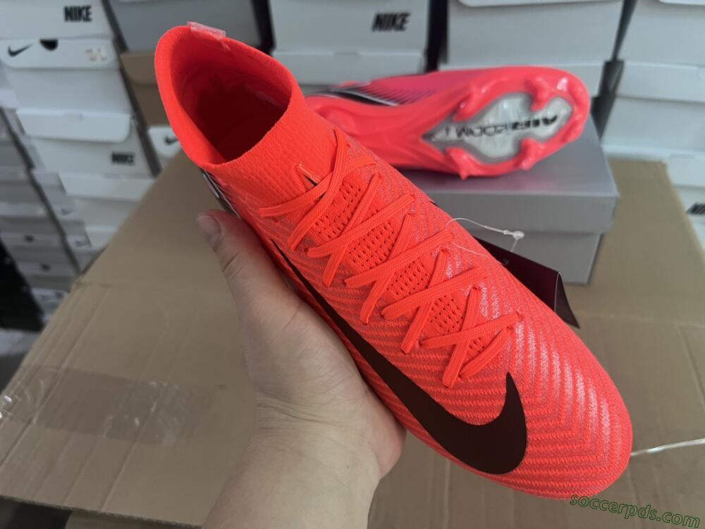 Nike Air Zoom Mercurial Superfly 10 Elite FG High-Tops Football Boots - Red/Black/White