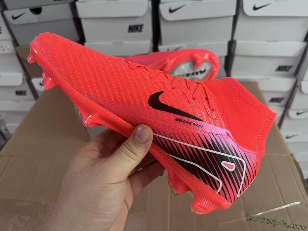 Nike Air Zoom Mercurial Superfly 10 Elite FG High-Tops Football Boots - Red/Black/White