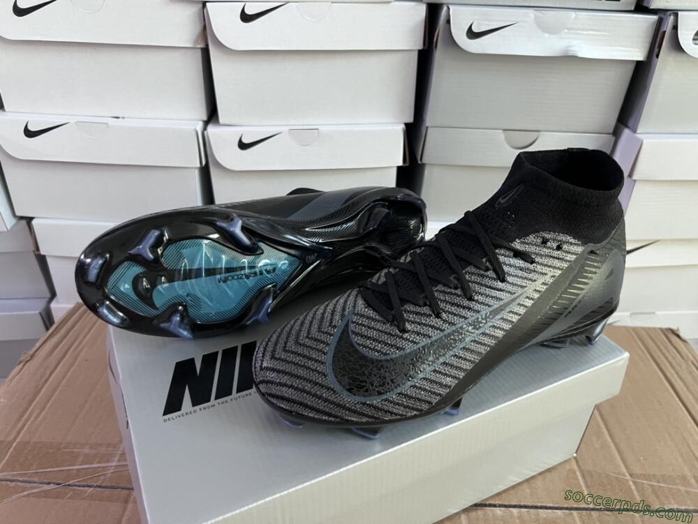 Nike Air Zoom Mercurial Superfly 10 Elite FG High-Tops Football Boots - Black/Jade/Blue