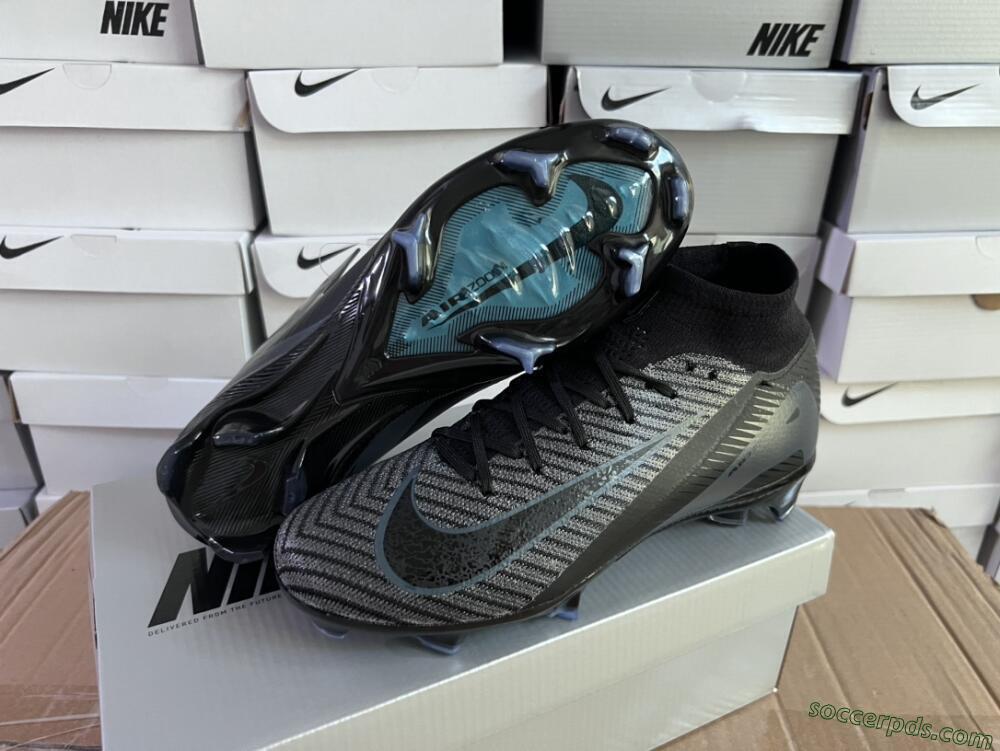 Nike Air Zoom Mercurial Superfly 10 Elite FG High-Tops Football Boots - Black/Jade/Blue