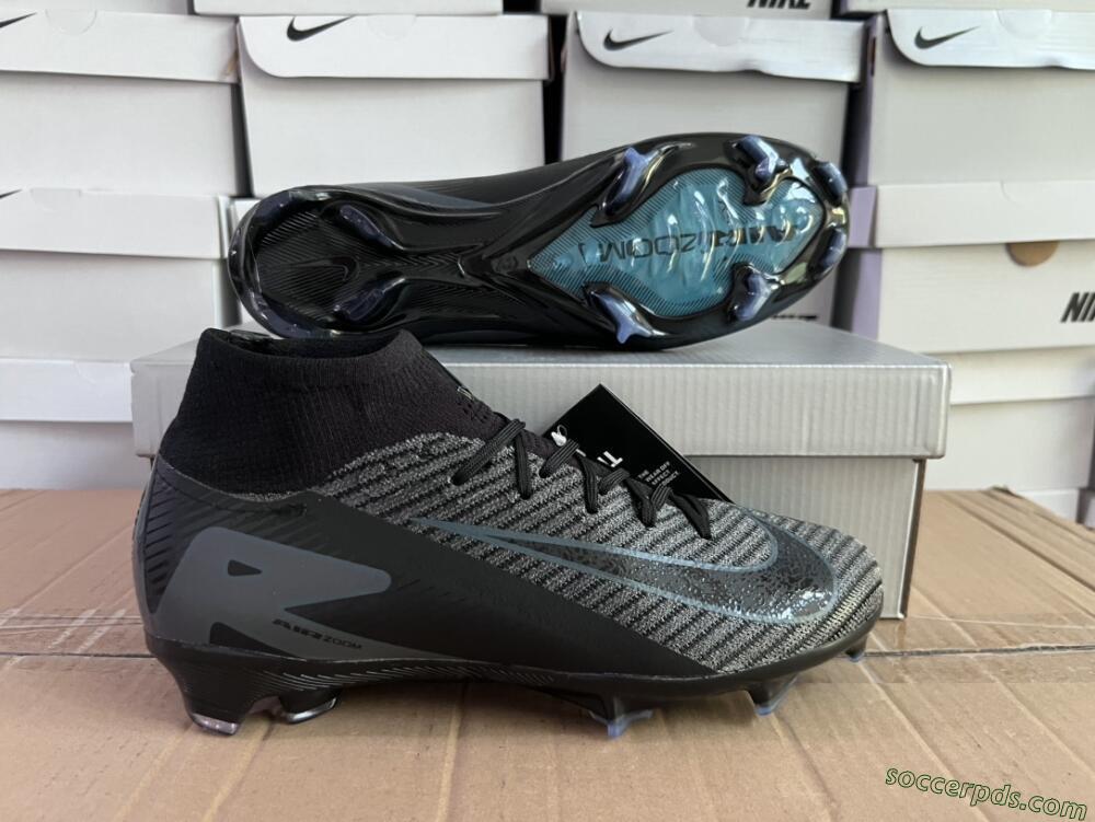 Nike Air Zoom Mercurial Superfly 10 Elite FG High-Tops Football Boots - Black/Jade/Blue