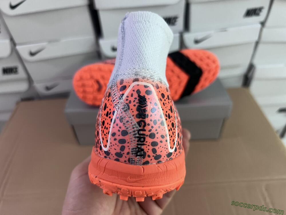 Nike Air Zoom Mercurial Superfly 10 Elite TF High-Tops Football Shoes - Grey/Orange/Black