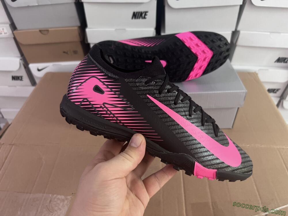 Nike Air Zoom Mercurial Vapor 16 Elite TF Low-Tops Football Shoes - Black/Pink