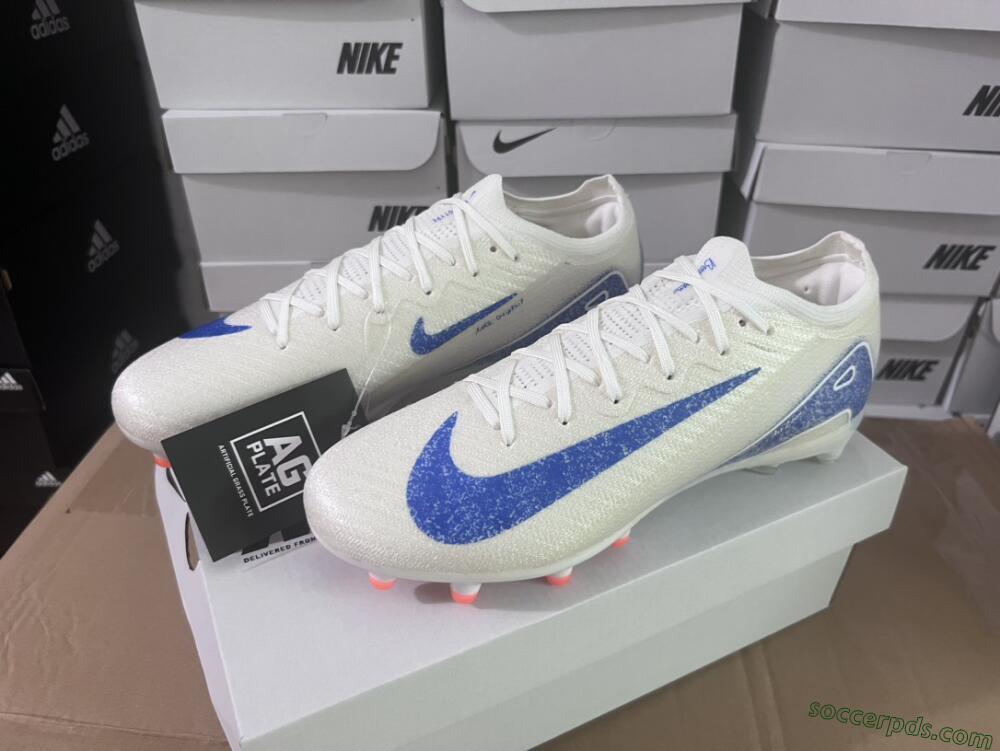 Nike Air Zoom Mercurial Vapor 16 Elite AG Low-Tops Football Boots - Beige/Blue