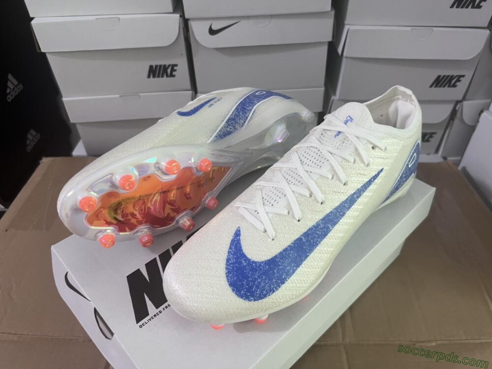 Nike Air Zoom Mercurial Vapor 16 Elite AG Low-Tops Football Boots - Beige/Blue