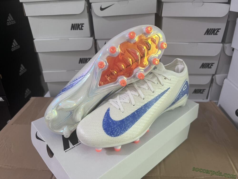 Nike Air Zoom Mercurial Vapor 16 Elite AG Low-Tops Football Boots - Beige/Blue