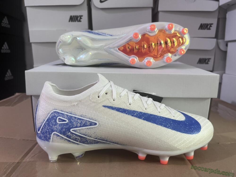Nike Air Zoom Mercurial Vapor 16 Elite AG Low-Tops Football Boots - Beige/Blue