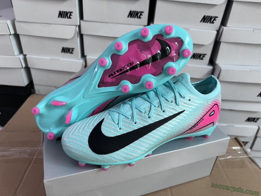 Nike Air Zoom Mercurial Vapor 16 Elite AG Low-Tops Football Boots - Green/Pink/Black