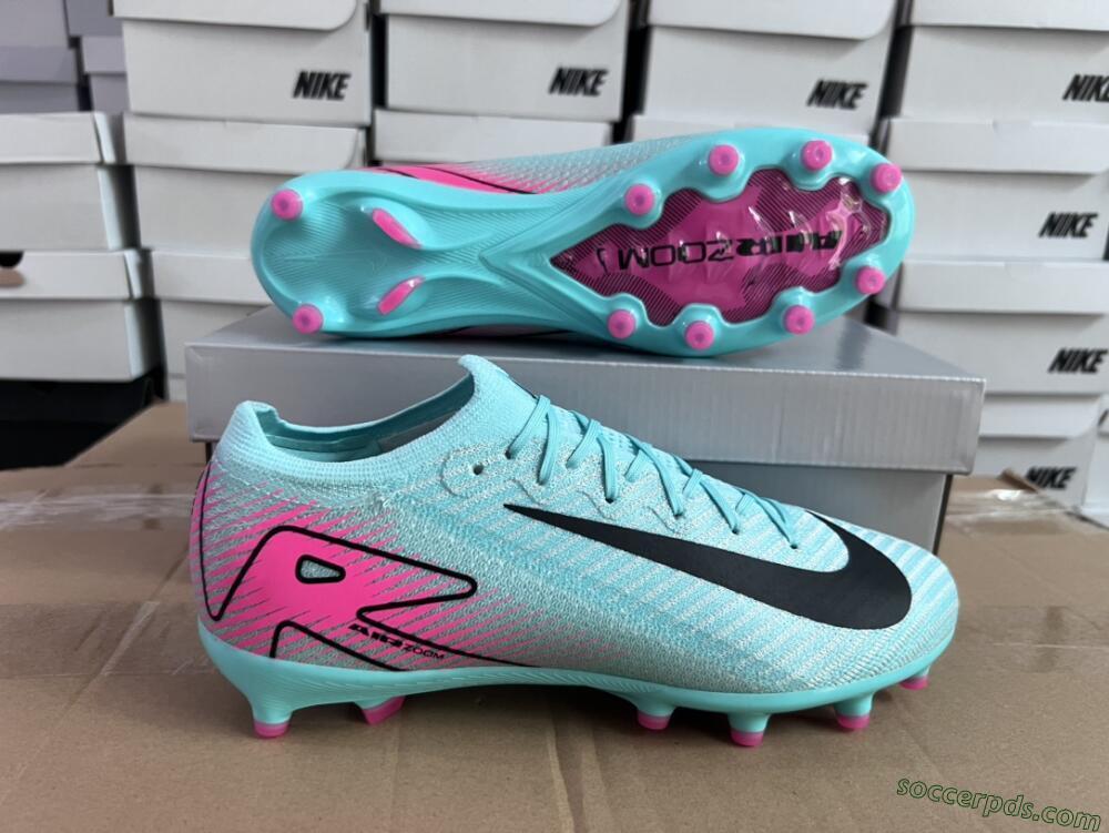 Nike Air Zoom Mercurial Vapor 16 Elite AG Low-Tops Football Boots - Green/Pink/Black