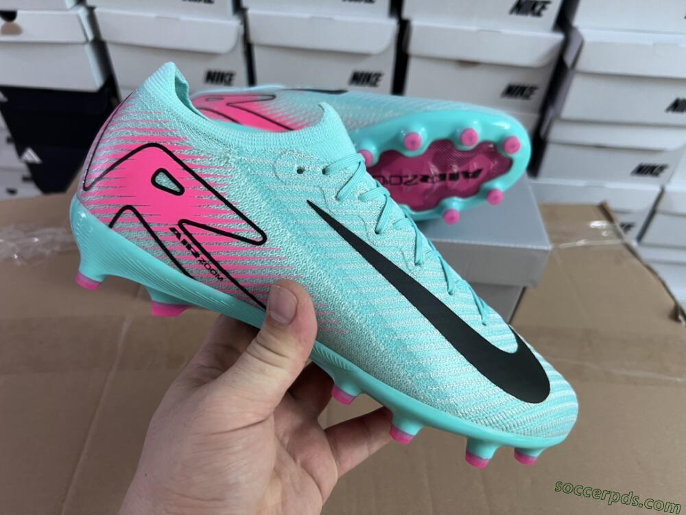 Nike Air Zoom Mercurial Vapor 16 Elite AG Low-Tops Football Boots - Green/Pink/Black