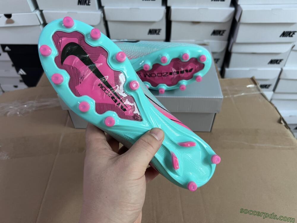 Nike Air Zoom Mercurial Vapor 16 Elite AG Low-Tops Football Boots - Green/Pink/Black