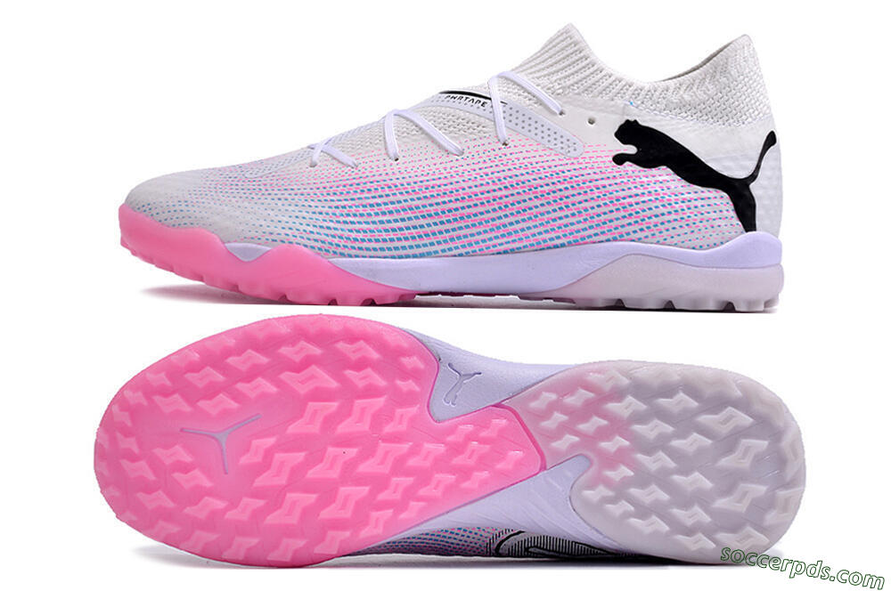 Puma Future 7 Ultimate TF Low-Tops Football Shoes - White/Pink/Blue/Black 0